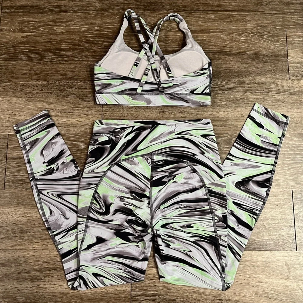 Lululemon Swift Speed High-Rise Tight & Energy Bra Matching Set Size 6